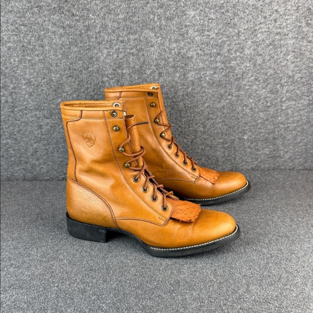 Ariat Heritage Leather Lace-Up Boot with‎ Fringe Kiltie 5.5 C